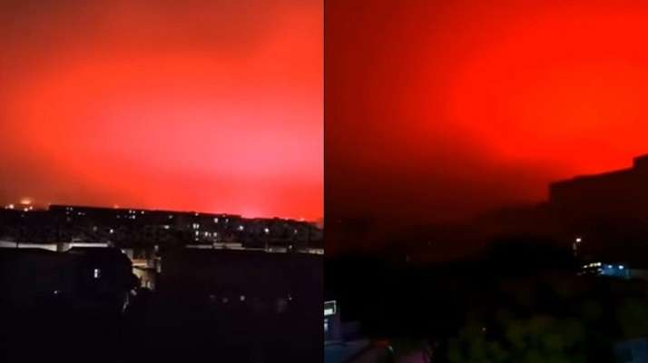 Кървавочервено небе се появи над Джоушан, Китай (видео)